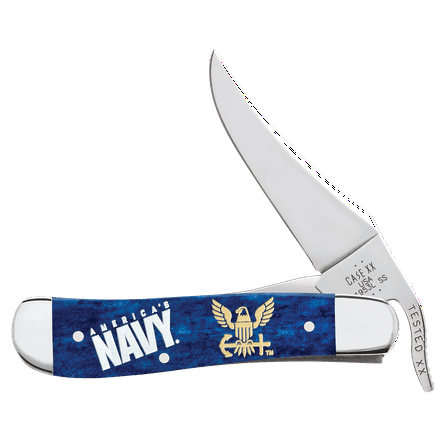 Case XX Knives Russlock U.S. Navy Blue Bone Stainless Pocket Knife