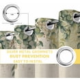 thumbnail image 4 of Spring Eucalyptus Blackout Curtains for Bedroom, Summer Botanical Leaves Beige Watercolor Thermal Insulated Kitchen Drapes with Grommets, Light Blocking Window Treatment, 2 Panels 52" x 96", 4 of 7