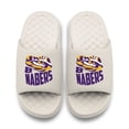 thumbnail image 2 of Unisex ISlide Malik Nabers Cream LSU Tigers Collage Motive Slide Sandals, 2 of 5