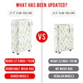 thumbnail image 2 of Caroeas 27inch Tall Laundry Hamper, Rolling Laundry Basket Collapsible Tall Slim Laundry Hamper with Washable & Breathable Mesh Liner Waterproof & Dustproof Laundry Cart on Wheels 1piece, 2 of 7