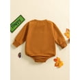 thumbnail image 3 of Suealasg Thanksgiving Baby Boy Girl Clothes Newborn Fall Romper 3 6 12 18 Months Infant Long Sleeve Letter Print Bodysuit Jumpsuits, 3 of 8