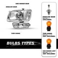 thumbnail image 3 of For 2001 2002 2003 2004 Toyota Tacoma Chrome Clear Headlights Bumper Lights 6PCS, 3 of 7