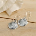 thumbnail image 5 of Beach Summer Seashell Clam Boho .925 Sterling Silver Dangle Earrings | Earrings for Women | Sterling Silver Earrings | Dangle Earrings For Women, 5 of 9