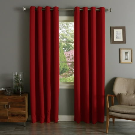 Aurora Home Grommet Top Thermal Insulated 96 Inch Blackout Curtain