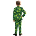 thumbnail image 5 of Whosucclay Shamrock Leopard Print Elastic Waistband Boys Suits, 2 Piece Kids Suits Comfortable For All Day Wear Polyester Fabric Boys Suit Set for Photograph Church, 5 of 10