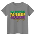 thumbnail image 3 of CCRFTGI Mardi Gras Shirt for Child Girls Size 10-12 Funny Mardi Gras Letter Shirts Fashion Beads Tee Holiday Crewneck New Orleans Party Custume Tops Gray 2-3 Years, 3 of 3