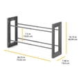 thumbnail image 4 of Whitmor Gunmetal Shoe Rack - 2-Tier Expandable Shoe Rack - Gunmetal Gray, 4 of 6