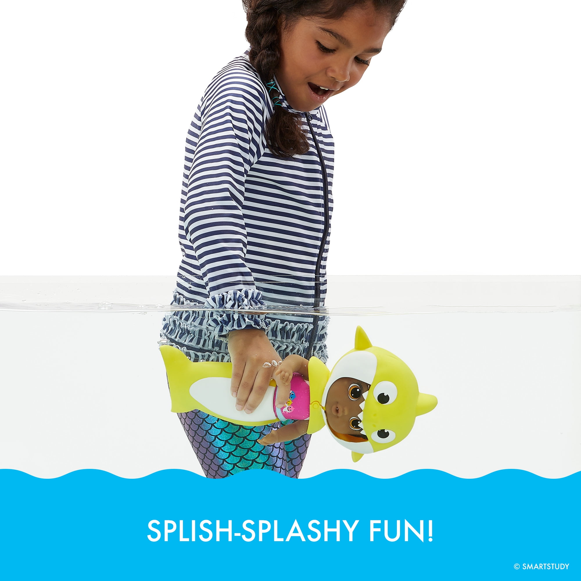 Baby Alive: Baby Shark 4-Inch Doll Black Hair, Brown Eyes with