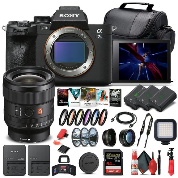 Sony Alpha a7S III Mirrorless Camera W/ Sony FE 24mm Lens - Advanced Bundle(International Model)