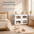 thumbnail image 6 of 4 Pack White Closet Storage Bins Front Opening Storage Bin Collapsible Fabric Organizer with Clear Window Dual Handles Closet Clothes Blanket Book Storage Box for Home DIMJ, 6 of 12
