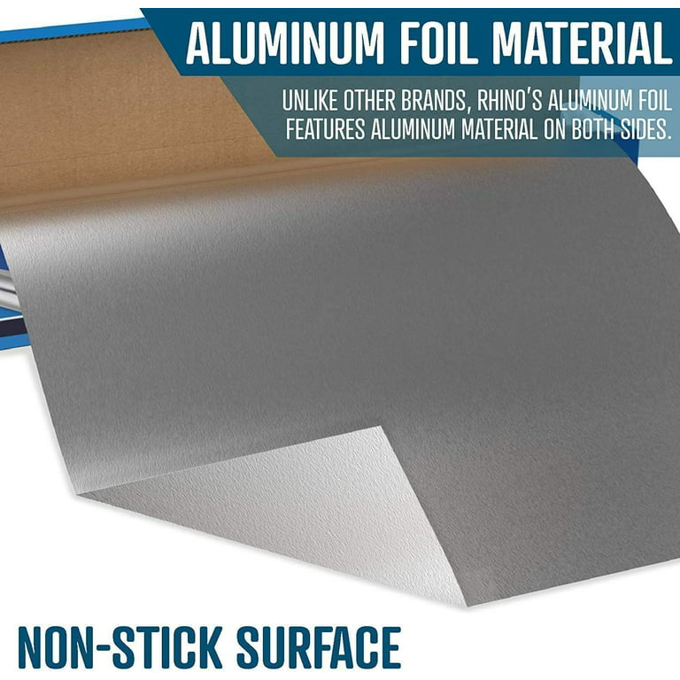 Rhino Aluminum Heavy Duty Aluminum Foil  Rhino 18 x 525 sf Roll, 25 M – OX  Plastics