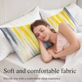 thumbnail image 5 of Yellow Gray White Long Body Pillow Covers, Farmhouse Gradient Abstract Art Soft Throw Pillow Cases with Invisible Zipper, Decorative Pillowcase Pillows Protectors for Sofa Bed Couch 20"x60", 5 of 9