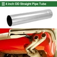 thumbnail image 2 of Unique Bargains 4" OD Straight Exhaust Pipe Tube T304 DIY Custom Car Modified Tubing Piping 17.32" Length Expand-on One End Cutted Surface Polishing Silver Tone, 2 of 7
