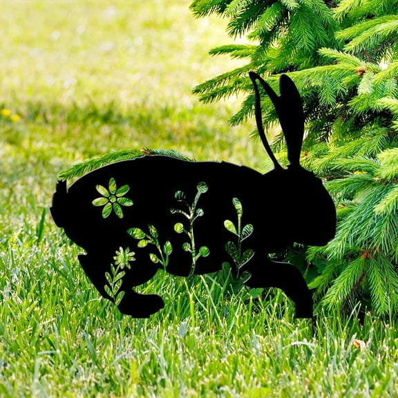 Sktrjpolfis Easter Bunny Acrylic Stake Yard Art Stake Gardren Courtyard Porch Easter Decoration