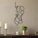 thumbnail image 4 of Metal Wall Art Minimalist Face Lines Wall Hanging Abstract Decor, C, 4 of 5