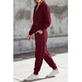 thumbnail image 4 of Conjunto Deportivo PRETTYGARDEN Mujer 2 Piezas con Cierre Vino Rojo XL, 4 of 7
