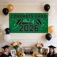 thumbnail image 2 of 2026 Graduation Party Backdrop - 59"Ã 35"Congrats Grad Banner in Green, Large Class of 2026 Decorations, Photography & Grad Party Supplies, 2 of 5