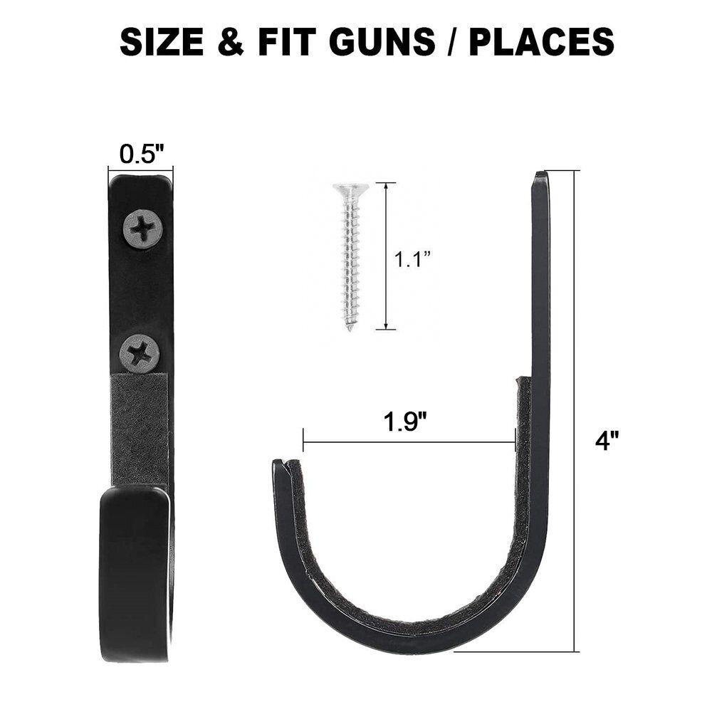 Cocobaby 10Pcs Steel Gun Wall Mount Rack Storage Rifles Shotgun Hooks Hangers Archery Bow