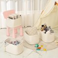 thumbnail image 7 of Storage Baskets for Organizing & Shelves, Woven Cotton Rope Organization Bins for Dog Toys, Clothes, Books, Nursery Organizer, 15" Lx11''Wx9.5''H, (4 Packs) Off White, 7 of 7