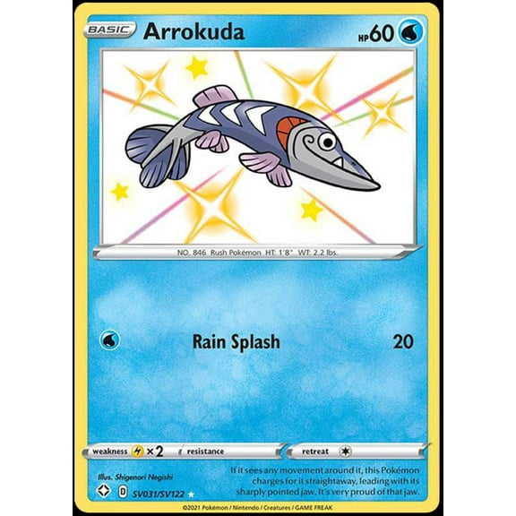 Pokemon Shining Fates Shiny Rare Arrokuda SV031