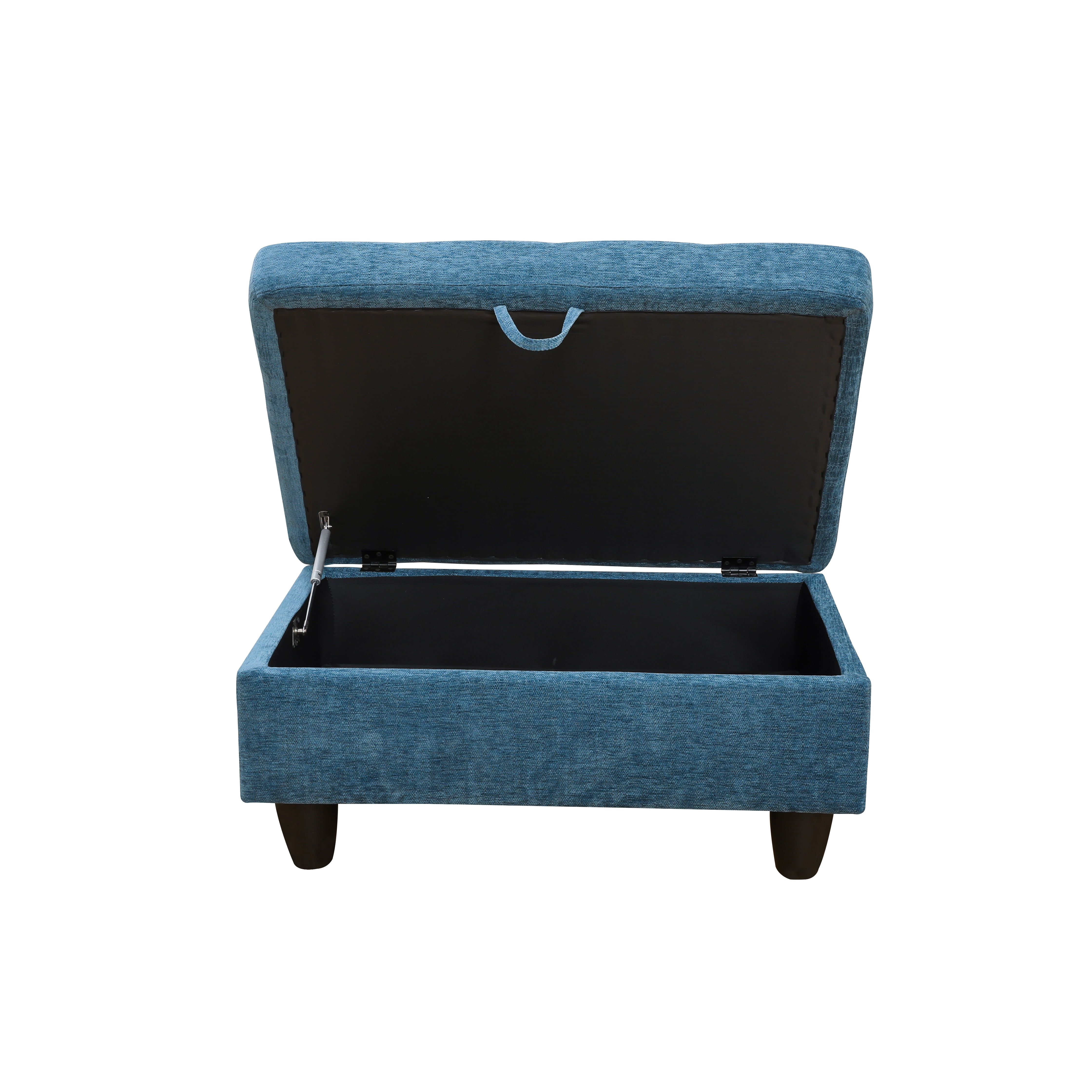 MAYEERTY 103.5 Inch Blue Flannel 3-Piece Living Room Sofa Set, Modern Soft Fabric Couch Furniture Set