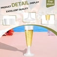 thumbnail image 2 of ACDANC 16Pcs Champagne Flutes Plastic 5 oz Ultra-Clear Finish Cocktail Cups Party Vibe Martini Glasses Plastic Disposable Style1, 2 of 7