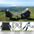 thumbnail image 4 of Walchoice Foldable Camping Chair, Oversized Lawn Chair for Adults, Portable Camp Chairs with Cup Holders for Outdoor Fishing Hiking Beach Picnic, Carrying Bag, Black, 4 of 6