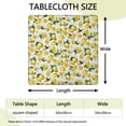 thumbnail image 2 of Yellow Lemon Fruit Leaves Beige Pattern Square Fitted Tablecloth with Elastic Edge,Square Table Cover,Washable Elastic Table Cover for Home Kitchen Party Decor 34"x34", 2 of 6