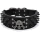 thumbnail image 1 of Leather 3 Row Bullet Rivets Studded Leather Skull Cool for Medium Large Dog CollarS-black, 1 of 5