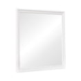 thumbnail image 1 of Benjara BM230514 Molded Wooden Frame Mirror with Mounting Hardware, White, 1 of 5