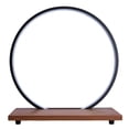 thumbnail image 2 of Lámpara LED circular con decoración zen, base de madera maciza, botella de vino, escritorio, sala de estar, porche, oficina, adornos decorativos, 2 of 3