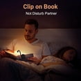 thumbnail image 3 of Luz de libro, luz de lectura, lámpara de libro para leer en la cama, regalos para amantes de los libros para mujeres y hombres, luz de libro LED con Clip recargable USB, 3 of 5