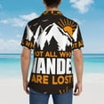 thumbnail image 6 of Xecao Not All Who Wander Are Lost4 print Hawaiian shirt - a stylish short-sleeve button-down for men, perfect for casual beach and tropical outings., 6 of 9