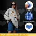 thumbnail image 3 of Uxcell 6 Pcs Parches de Hierro en Forma de Corazón de 3.5cm Parches para Coser para Manualidades de DIY Reparación de Ropa Zapatos Decoración de Bolsas Gorras, Azul, 3 of 7