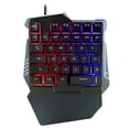 thumbnail image 1 of Teclado Para Juegos Con Cable Teclado Mecánico De Operación Con Una Sola Mano Con Retroiluminación Teclado De Juego Con Cable Usb De 35 Teclas Para Videojuegos De Computadora Noticed EL009157-00, 1 of 6
