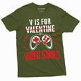 thumbnail image 5 of Valentine's day Funny Gamer T-shirt V for Video Games Gaming Boyfriend Valentine Gifts (Small Black), 5 of 7