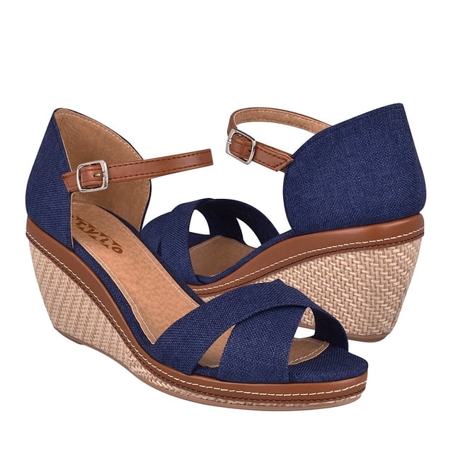 Cuñas casuales Stylo para mujer textil demin 7074 Stylo 7074