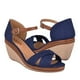 thumbnail image 1 of Cuñas casuales Stylo para mujer textil demin 7074 Stylo 7074, 1 of 4