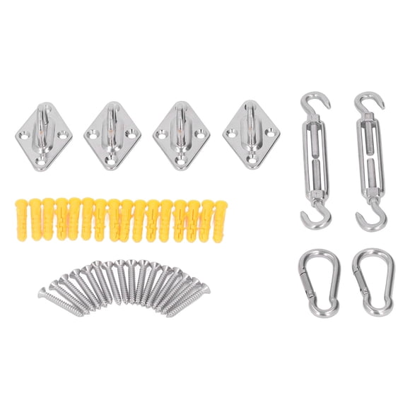 Kit de herrajes para toldos de vela parasol, juego de hebillas para instalación de toldos rectangulares y cuadrados de 5 mm