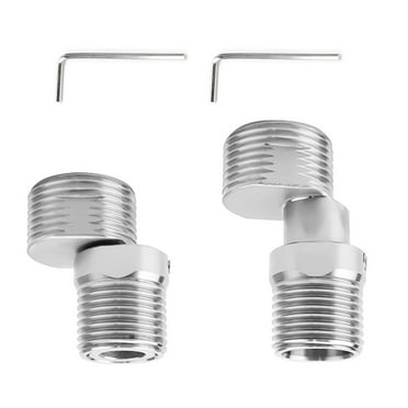 360 Degree Adjustable Angled Curved Base, Shower Faucet Adapter with Adjustable