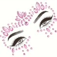 thumbnail image 2 of Sparkle Face Pinkish Sticker Drill 1pc Resin Material Face Shiny Glitter Decoration For Daily Party And Masquerade, 2 of 5