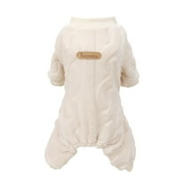 Pet Dog Pajamas Cute Cat Dog Onesie Fleece Jumpsuits Coat for Small to Large Pets Warm Puppy Clothes for Holiday Travel Gifting Suitable for Male and Female Pet