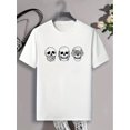 thumbnail image 1 of Men's Skull Print Round Neck Short Sleeve T-shirt, Gothic Casual Fashion Graphic Tee Loungewear Pajamas Top For Summer, 1 of 5
