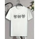 thumbnail image 1 of Men's Skull Print Round Neck Short Sleeve T-shirt, Gothic Casual Fashion Graphic Tee Loungewear Pajamas Top For Summer, 1 of 5