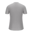 thumbnail image 5 of HOOMEUMY Men's Summer Wrinkle-resistant V-Neck T-Shirts Short Sleeve Slim Fit Quick Dry Solid Color Athletic Tee Tops Gray L, 5 of 6