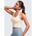 thumbnail image 3 of Top corto con almohadillas y cuello halter Butterluxe CRZ YOGA Blanco XL, 3 of 5