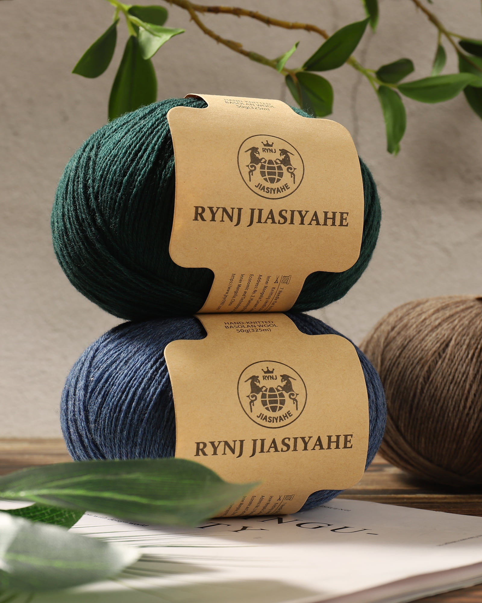 Wool Yarn - Soft 4-ply(1.5mm) Worsted Yarn for Crocheting and Knitting - 1.76oz/50g Anti-Pilling Wool Yarn with 16 Colors, Home Necessity for DIY Crafts