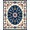 Blue, Pattern 3, variant on ODIKA 4' x 6' Machine Washable Non-Slip Area Rug, Middle Eastern Medallion High Traffic Rug, Blue, 389834