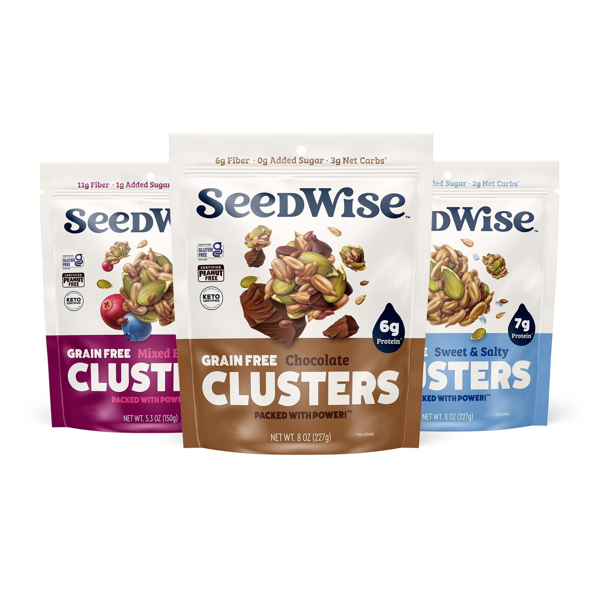 Ozery Bakery Super Seed Crunch Clusters, Chocolate, Plant Based, Vegan, Keto Snack, 5.3 Ounce (Pack of 6)