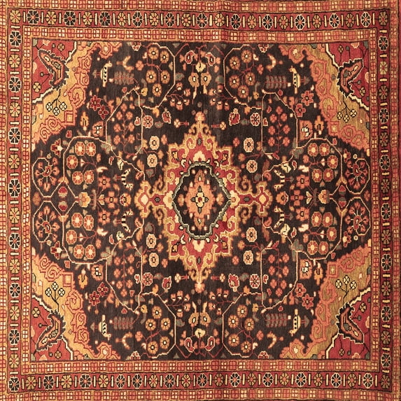 Ahgly Company Indoor Square Persian Brown Traditional Area Rugs, 8' Square